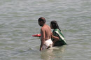 Couple preforming a "Puja" in Ramesvaram