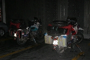 The bikes on the ferry to Ceuta